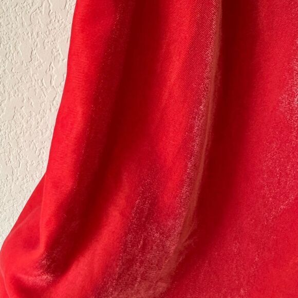 J.Crew Red Velvet Camisole Tank Top 6Tall Spaghetti Strap Ruffle Trim Preppy Y2K - Picture 5 of 8